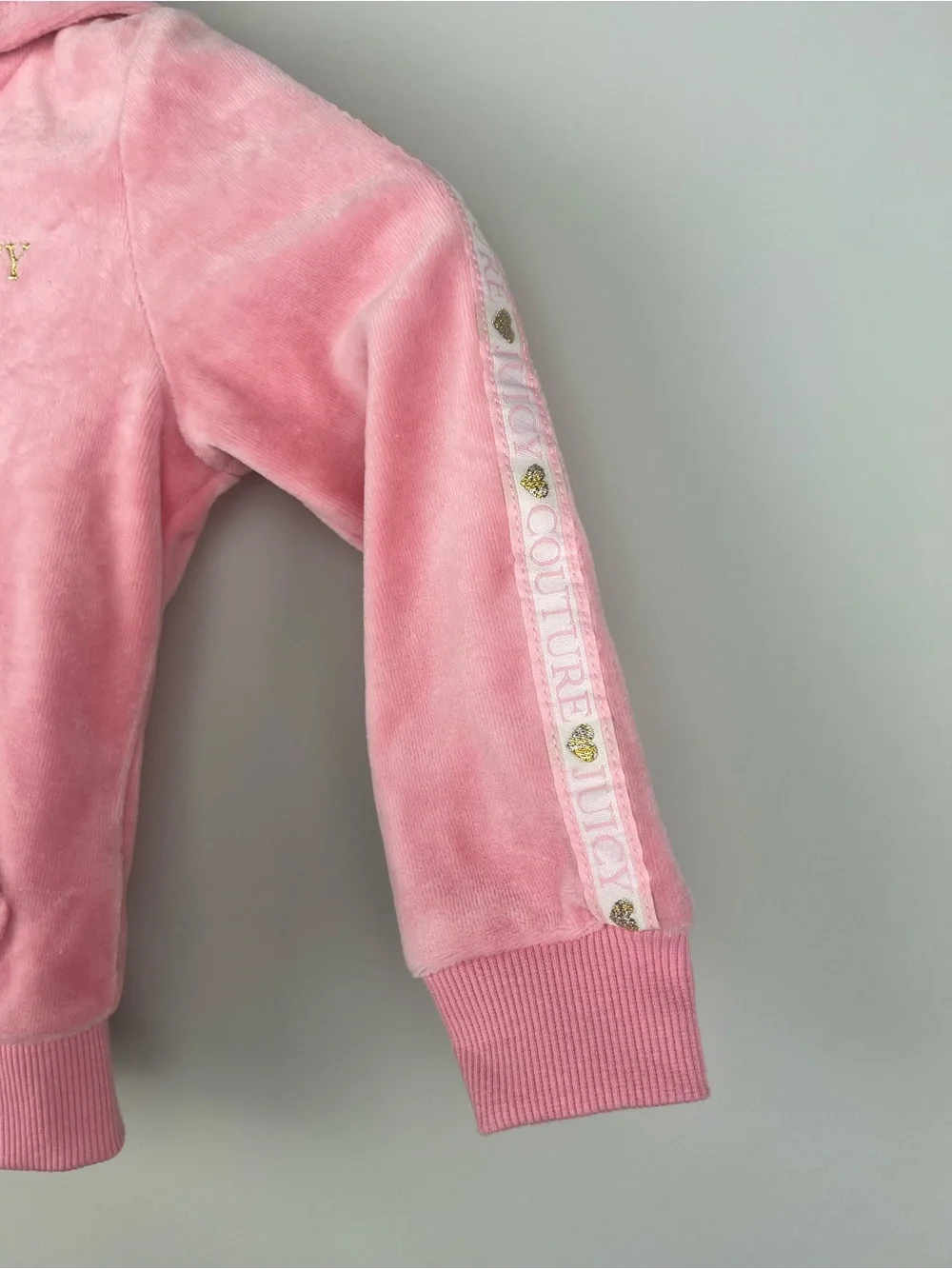 Juicy Couture Pink Velour Zip-Up Hoodie set for Kids